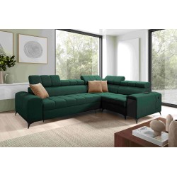 Venna II - Luxury Corner Sofa with Sleeping Function, USB Port and Bar | [Your Company]