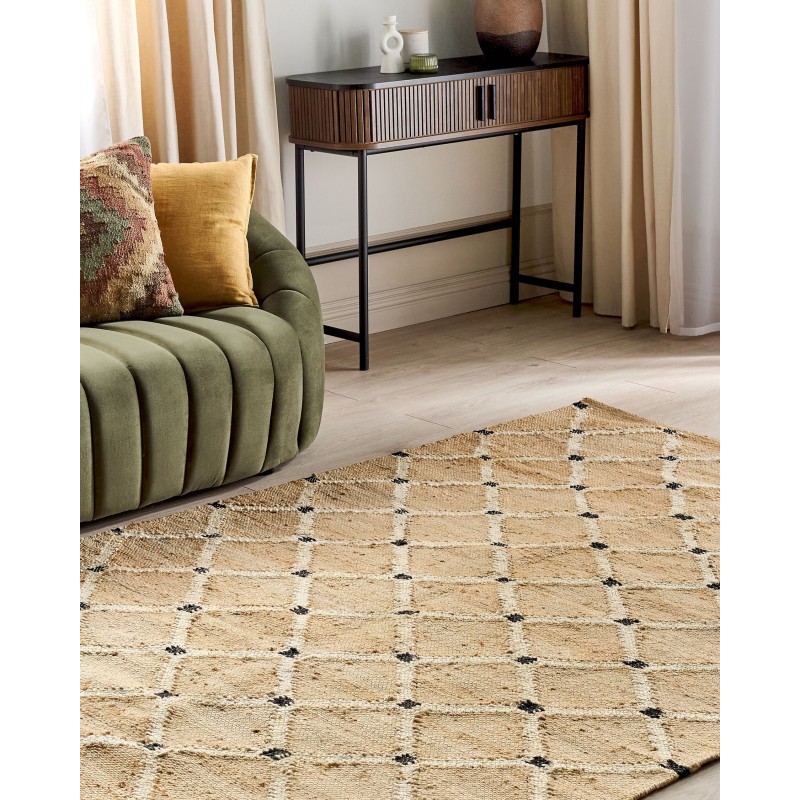Dywan z juty 160 x 230 cm beżowy KALEKOY Dywan z juty 160 x 230 cm beżowy KALEKOY