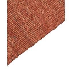 Dywan z juty 80 x 150 cm czerwony LUNIA Dywan z juty 80 x 150 cm czerwony LUNIA