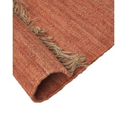 Dywan z juty 80 x 150 cm czerwony LUNIA Dywan z juty 80 x 150 cm czerwony LUNIA