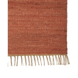 Dywan z juty 80 x 150 cm czerwony LUNIA Dywan z juty 80 x 150 cm czerwony LUNIA