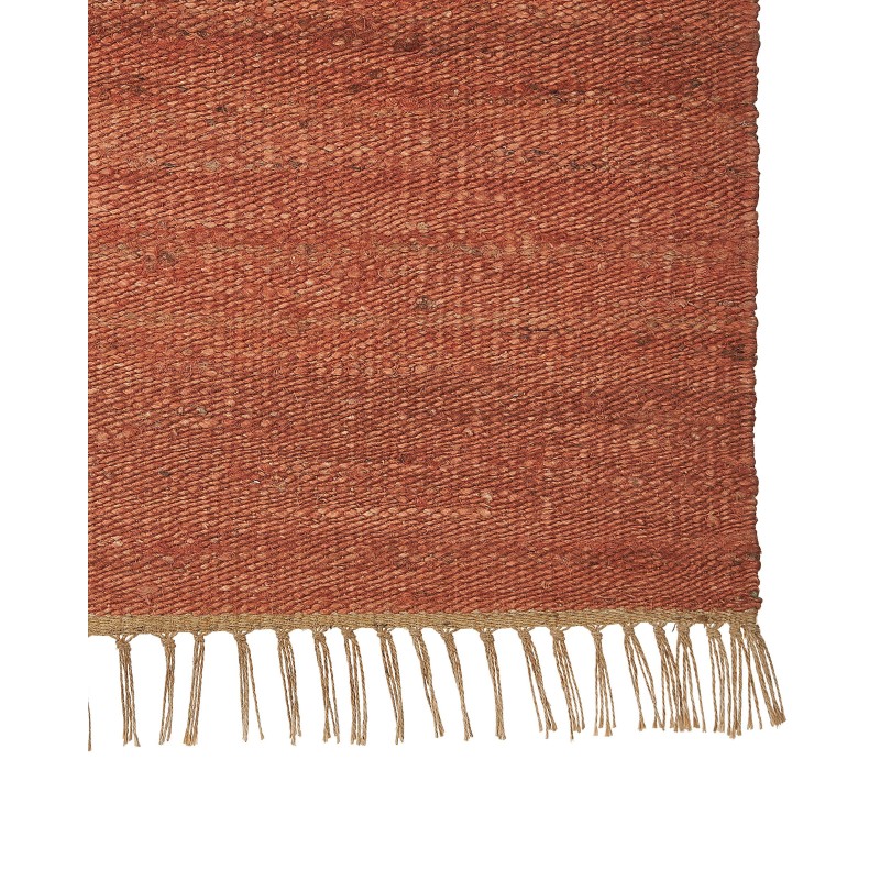 Dywan z juty 80 x 150 cm czerwony LUNIA Dywan z juty 80 x 150 cm czerwony LUNIA