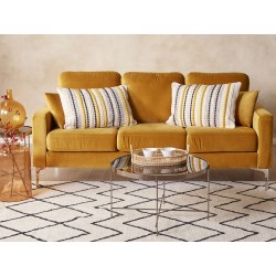 Zestaw 2 poduszek dekoracyjnych ARDISIA Bawełna 40 x 60 cm Jasnobeżowy W paski Zestaw 2 poduszek dekoracyjnych ARDISIA Bawełna 40 x 60 cm Jasnobeżowy W paski