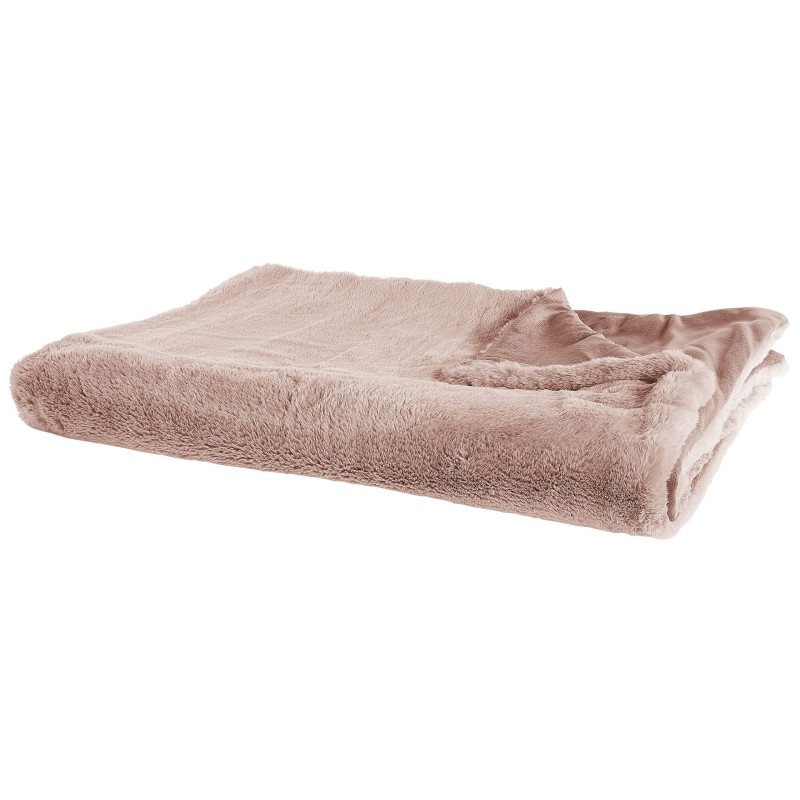 Koc CHAAB 200 x 220 cm Różowy Koc CHAAB 200 x 220 cm Różowy