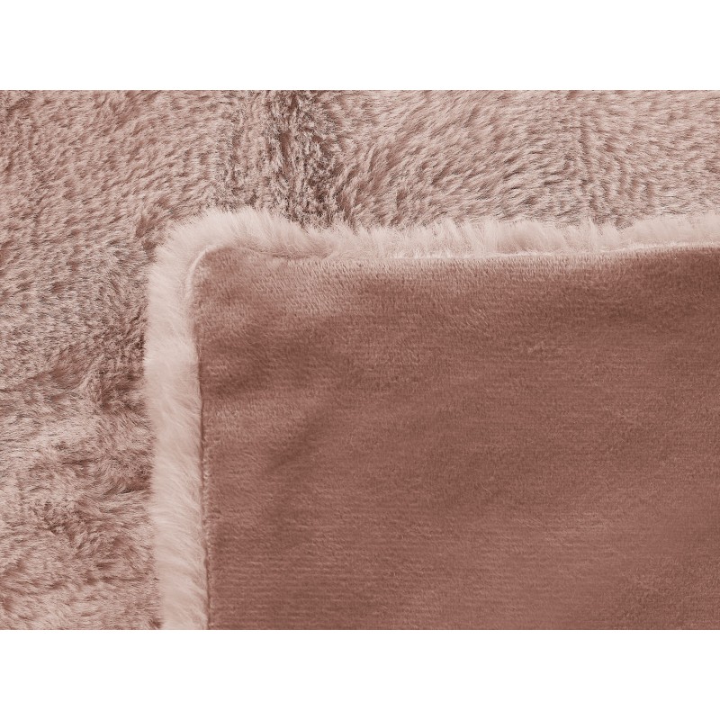 Koc CHAAB 200 x 220 cm Różowy Koc CHAAB 200 x 220 cm Różowy
