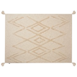 Koc MORBI Bawełna 130 x 180 cm Beżowy Koc MORBI Bawełna 130 x 180 cm Beżowy