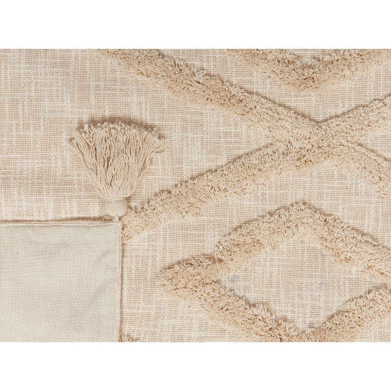 Koc MORBI Bawełna 130 x 180 cm Beżowy Koc MORBI Bawełna 130 x 180 cm Beżowy