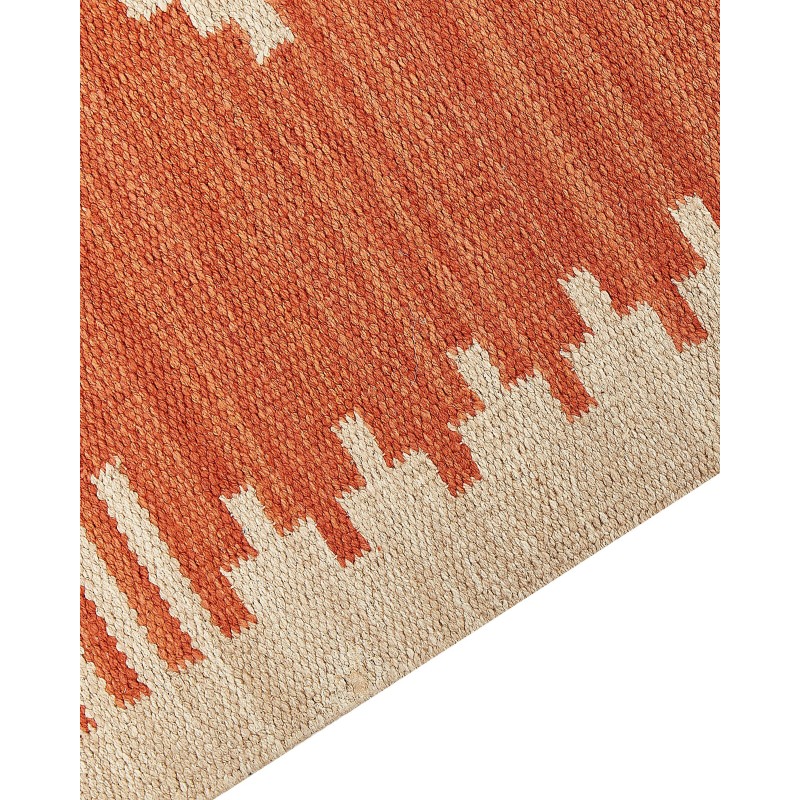 Dywan bawełniany kilim 80 x 300 cm pomarańczowy GAVAR Dywan bawełniany kilim 80 x 300 cm pomarańczowy GAVAR
