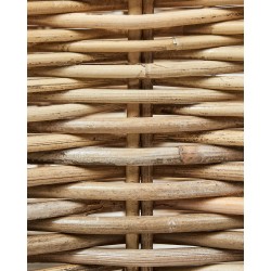 Zestaw 2 koszy KITIM Z kółkami Rattan Naturalny Zestaw 2 koszy KITIM Z kółkami Rattan Naturalny