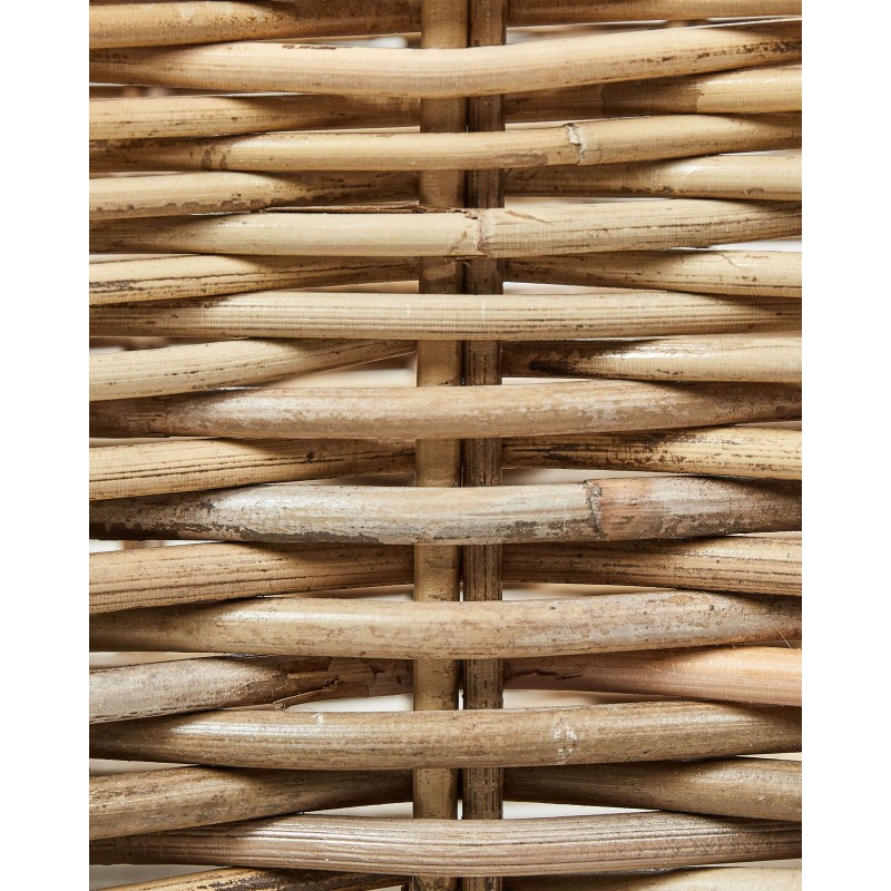 Zestaw 2 koszy KITIM Z kółkami Rattan Naturalny Zestaw 2 koszy KITIM Z kółkami Rattan Naturalny