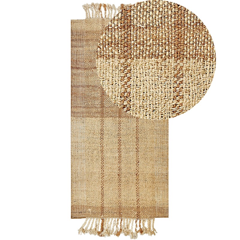 Dywan z juty 80 x 150 cm beżowy KARKIN Dywan z juty 80 x 150 cm beżowy KARKIN