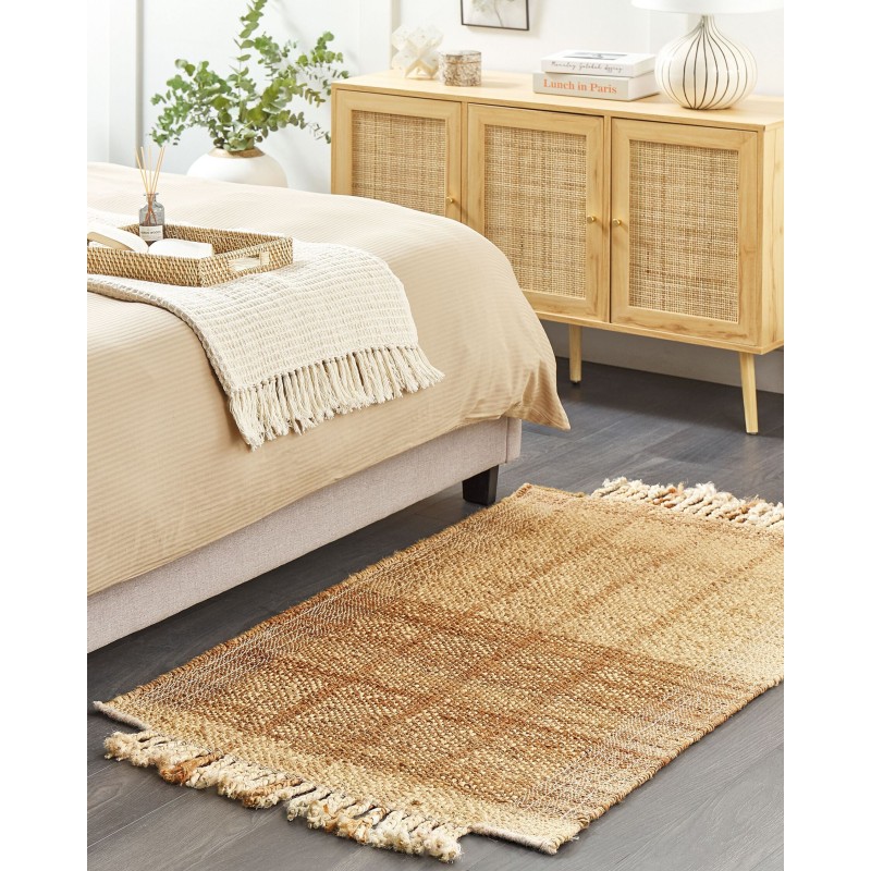 Dywan z juty 80 x 150 cm beżowy KARKIN Dywan z juty 80 x 150 cm beżowy KARKIN
