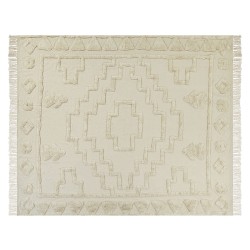 Koc CHACK Bawełna 220 x 240 cm Beżowy Koc CHACK Bawełna 220 x 240 cm Beżowy