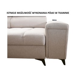 Narożnik Venna II z funkcja spania, portem usb i otwieranym barkiem tkanina Avra 9 Narożnik Venna II z funkcja spania, portem usb i otwieranym barkiem tkanina Avra 9