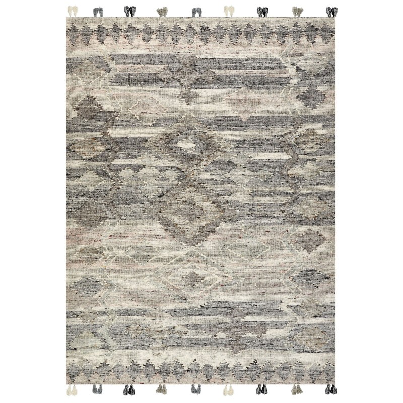 Dywan wełniany kilim 160 x 230 cm szary ARATASHEN Dywan wełniany kilim 160 x 230 cm szary ARATASHEN