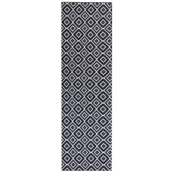 Dywan 60 x 200 cm czarno-biały KARUNGAL Dywan 60 x 200 cm czarno-biały KARUNGAL