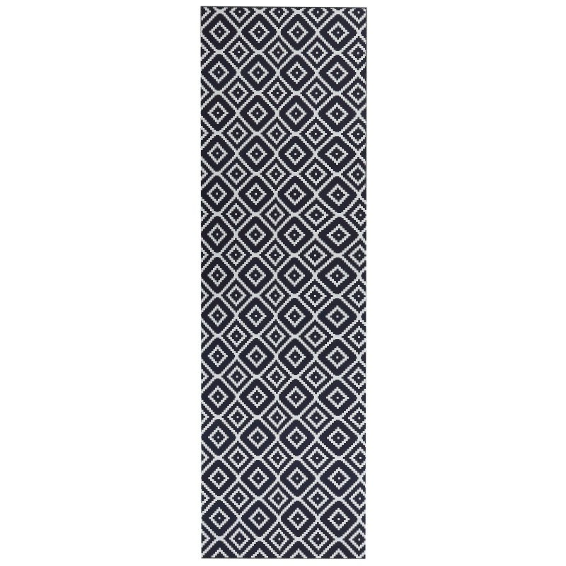 Dywan 60 x 200 cm czarno-biały KARUNGAL Dywan 60 x 200 cm czarno-biały KARUNGAL