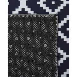 Dywan 60 x 200 cm czarno-biały KARUNGAL Dywan 60 x 200 cm czarno-biały KARUNGAL