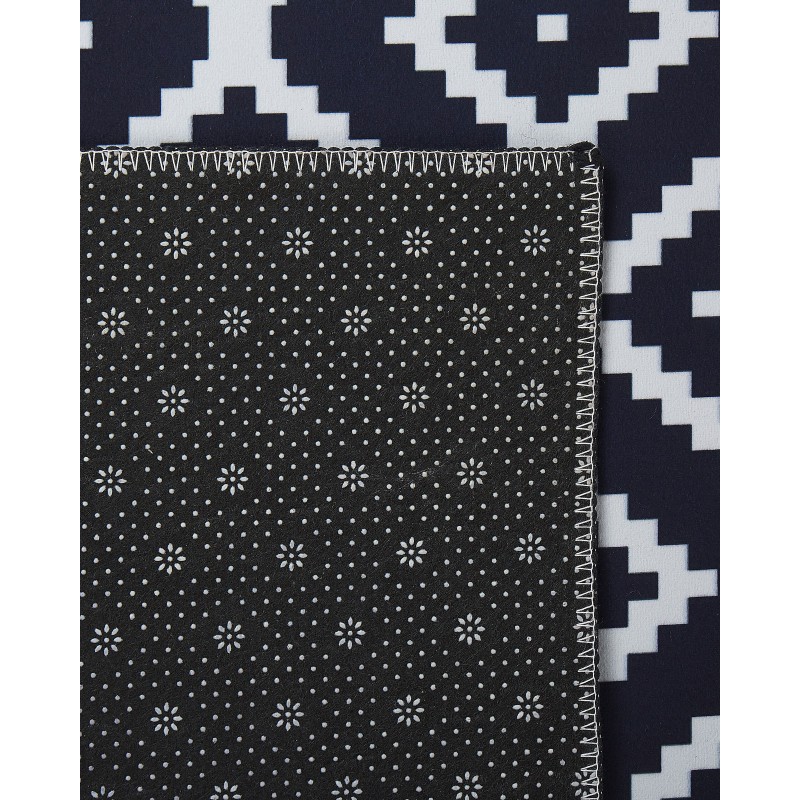 Dywan 60 x 200 cm czarno-biały KARUNGAL Dywan 60 x 200 cm czarno-biały KARUNGAL