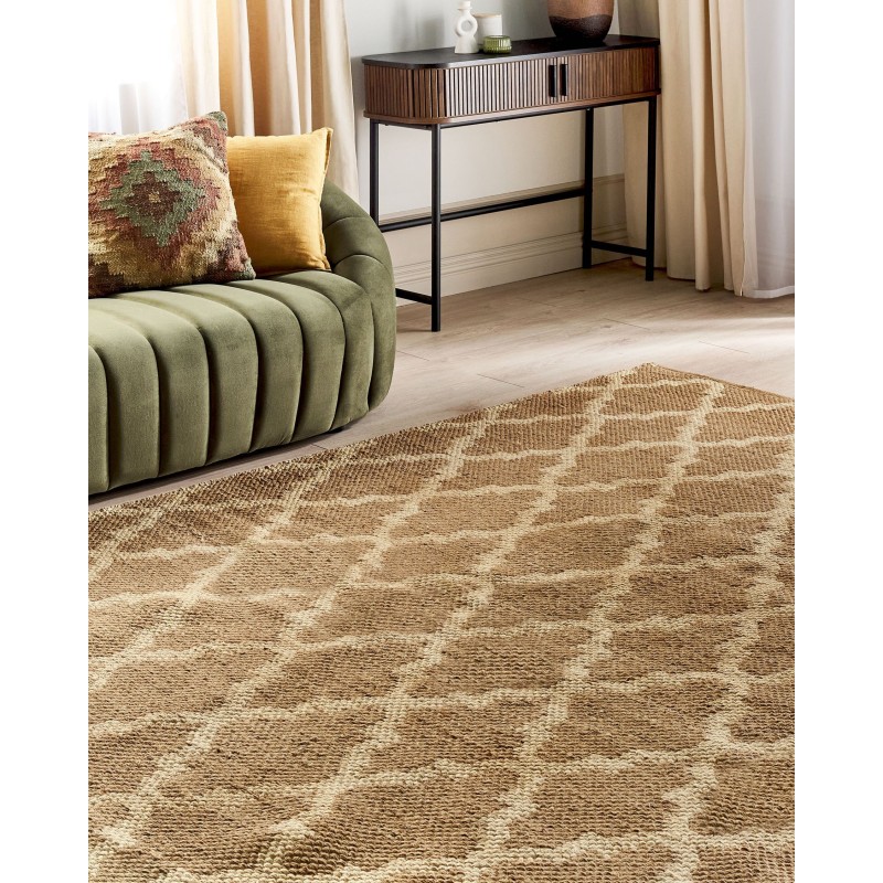 Dywan z juty 160 x 230 cm beżowy MERMER Dywan z juty 160 x 230 cm beżowy MERMER