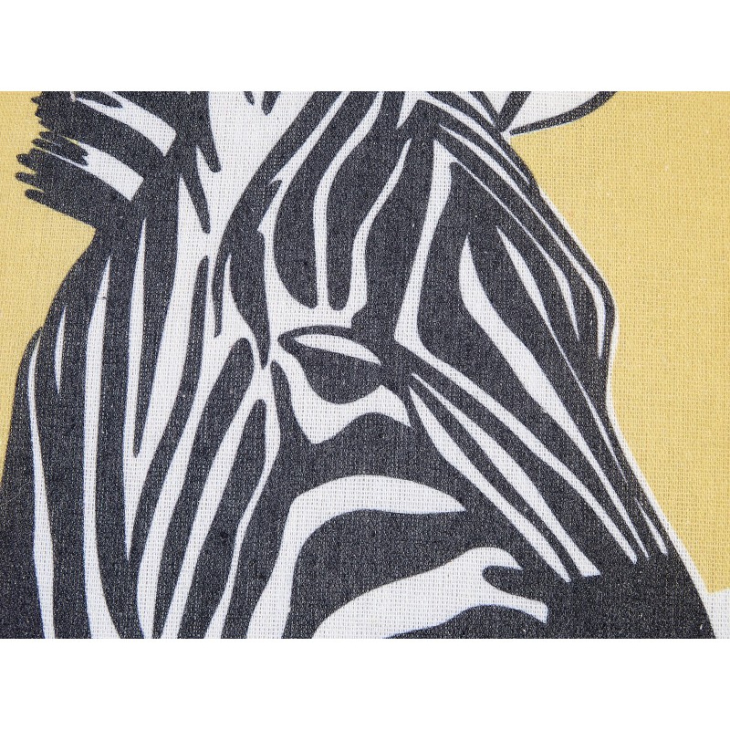 Zestaw 2 poduszek dekoracyjnych MANKETTI 45 x 45 cm Żółty Wzór zwierzęcy Zestaw 2 poduszek dekoracyjnych MANKETTI 45 x 45 cm Żółty Wzór zwierzęcy