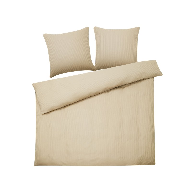 Komplet pościeli AVONDALE Bawełna satynowa 200 x 220 cm Beżowy Komplet pościeli AVONDALE Bawełna satynowa 200 x 220 cm Beżowy