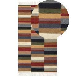Dywan wełniany kilim 80 x 150 cm wielokolorowy MUSALER