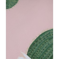 Dywan okrągły w kaktusy ⌀ 120 cm różowy ELDIVAN Dywan okrągły w kaktusy ⌀ 120 cm różowy ELDIVAN