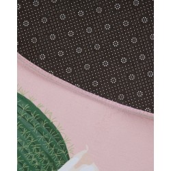 Dywan okrągły w kaktusy ⌀ 120 cm różowy ELDIVAN Dywan okrągły w kaktusy ⌀ 120 cm różowy ELDIVAN