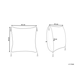 Poduszka dekoracyjna DEADNETTLE Bawełna 45 x 45 cm Beżowy Wzór geometryczny Poduszka dekoracyjna DEADNETTLE Bawełna 45 x 45 cm Beżowy Wzór geometryczny
