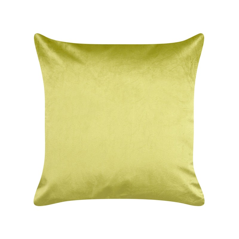 Zestaw 2 poduszek dekoracyjnych DELICIOSA Welur 45 x 45 cm Jasnozielony Wzór roślinny Zestaw 2 poduszek dekoracyjnych DELICIOSA Welur 45 x 45 cm Jasnozielony Wzór roślinny