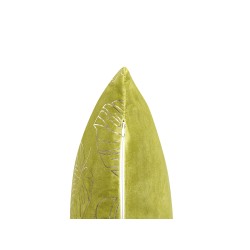 Zestaw 2 poduszek dekoracyjnych DELICIOSA Welur 45 x 45 cm Jasnozielony Wzór roślinny Zestaw 2 poduszek dekoracyjnych DELICIOSA Welur 45 x 45 cm Jasnozielony Wzór roślinny