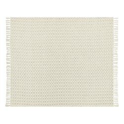 Narzuta na łóżko BERE Bawełna 200 x 220 cm Złamana biel Narzuta na łóżko BERE Bawełna 200 x 220 cm Złamana biel