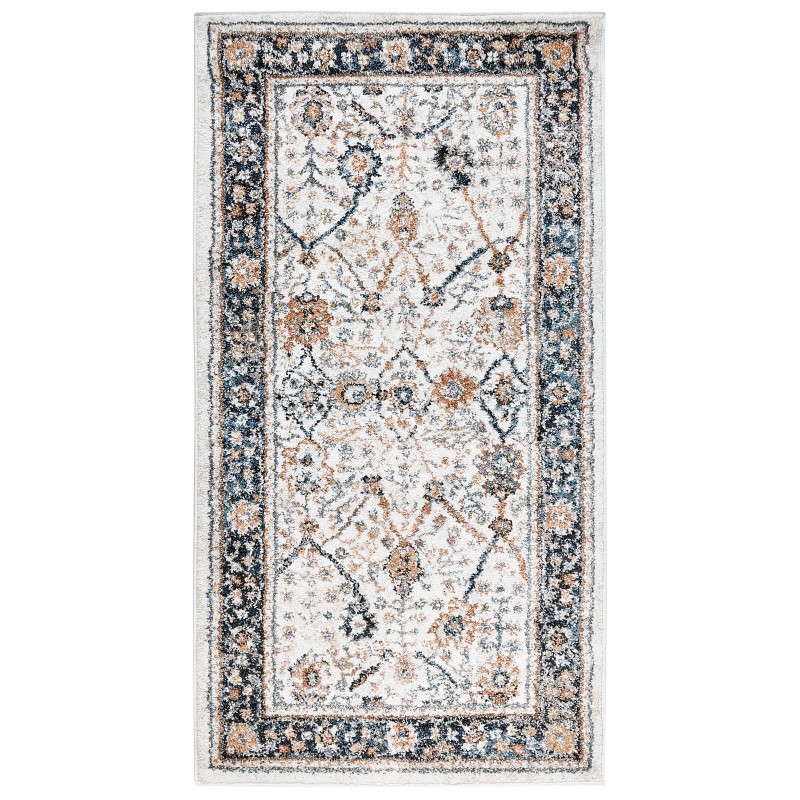 Dywan 80 x 150 cm beżowy z niebieskim ARATES Dywan 80 x 150 cm beżowy z niebieskim ARATES