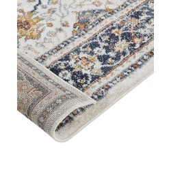 Dywan 80 x 150 cm beżowy z niebieskim ARATES Dywan 80 x 150 cm beżowy z niebieskim ARATES