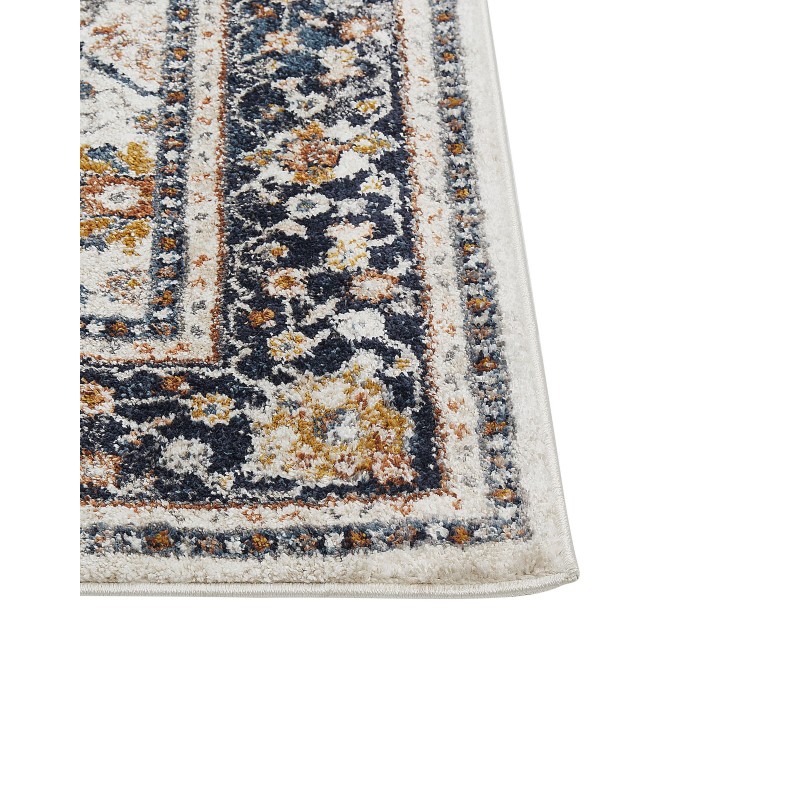 Dywan 80 x 150 cm beżowy z niebieskim ARATES Dywan 80 x 150 cm beżowy z niebieskim ARATES