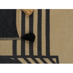 Koc THAPREK 130 x 170 cm Beżowy Koc THAPREK 130 x 170 cm Beżowy