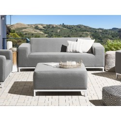 Sofa ogrodowa szara z białym ROVIGO Sofa ogrodowa szara z białym ROVIGO