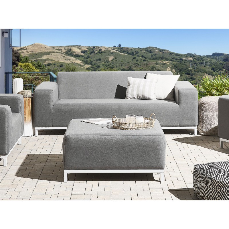 Sofa ogrodowa szara z białym ROVIGO Sofa ogrodowa szara z białym ROVIGO