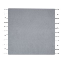Koc NAZILLI Bawełna 125 x 150 cm Jasnoszary Koc NAZILLI Bawełna 125 x 150 cm Jasnoszary