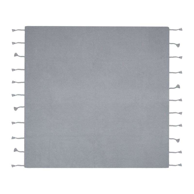 Koc NAZILLI Bawełna 125 x 150 cm Jasnoszary Koc NAZILLI Bawełna 125 x 150 cm Jasnoszary