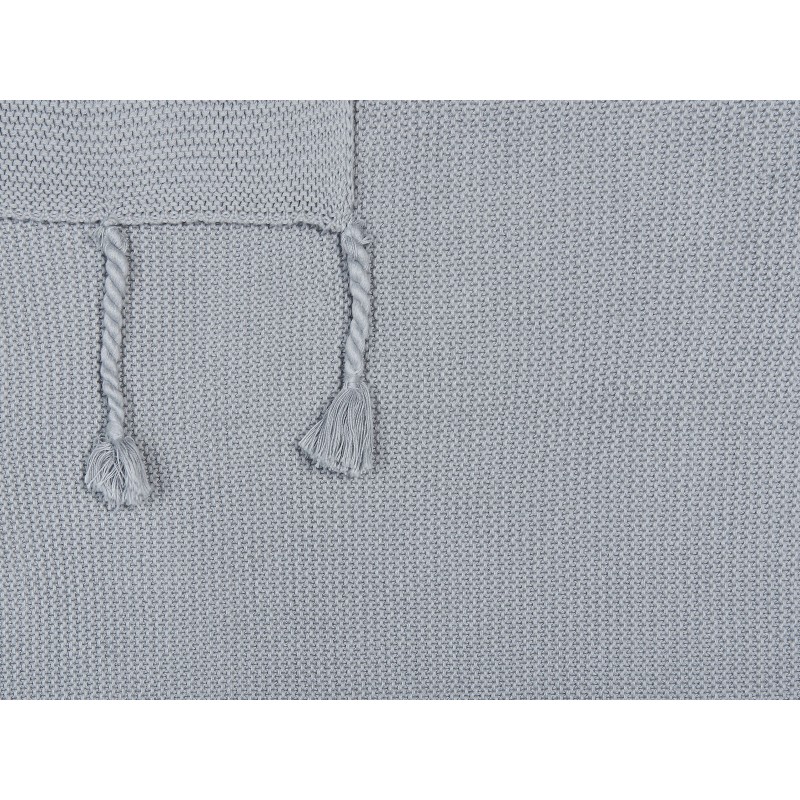 Koc NAZILLI Bawełna 125 x 150 cm Jasnoszary Koc NAZILLI Bawełna 125 x 150 cm Jasnoszary