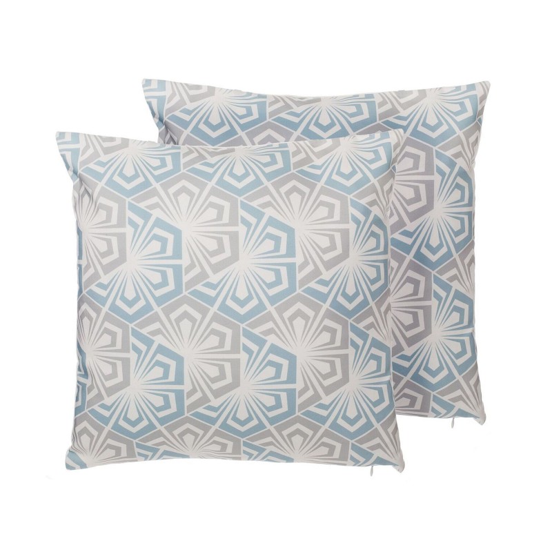 Zestaw 2 poduszek dekoracyjnych PRIMROSE 45 x 45 cm Błękitny Ikat Zestaw 2 poduszek dekoracyjnych PRIMROSE 45 x 45 cm Błękitny Ikat