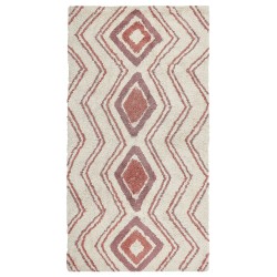 Dywan bawełniany 80 x 150 cm beżowo-różowy KASTAMONU Dywan bawełniany 80 x 150 cm beżowo-różowy KASTAMONU