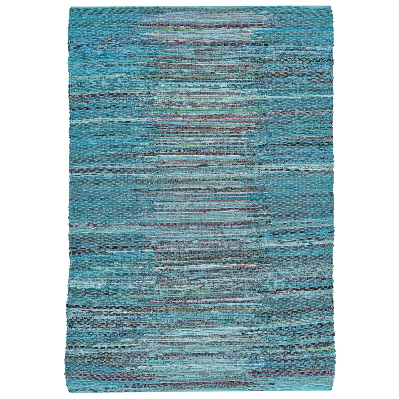 Dywan bawełniany 160 x 230 cm niebieski MERSIN Dywan bawełniany 160 x 230 cm niebieski MERSIN
