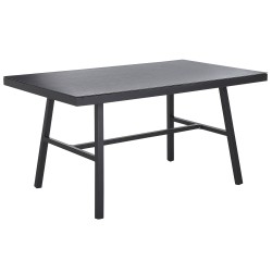 Stół ogrodowy CANETTO 150 cm 90 cm Szkło Czarny