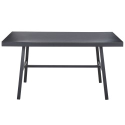 Stół ogrodowy CANETTO 150 cm 90 cm Szkło Czarny Stół ogrodowy CANETTO 150 cm 90 cm Szkło Czarny