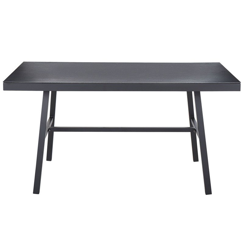 Stół ogrodowy CANETTO 150 cm 90 cm Szkło Czarny Stół ogrodowy CANETTO 150 cm 90 cm Szkło Czarny