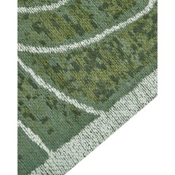 Dywan bawełniany w liście monstery 200 x 300 cm zielony SARMIN Dywan bawełniany w liście monstery 200 x 300 cm zielony SARMIN