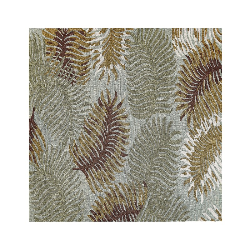 Dywan wełniany z motywem roślinnym 200 x 200 cm VIZE Dywan wełniany z motywem roślinnym 200 x 200 cm VIZE